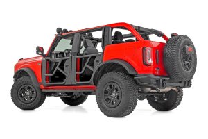Ford Bronco Tubular Doors - Rough Country - Steel Tube Doors - Black - '21-'25